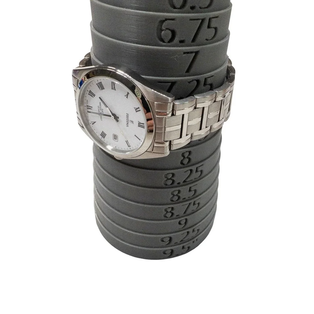 Vtg Festina F6825 Mens Watch Minimalist White Dial Silver Bracelet 35mm CW Badge